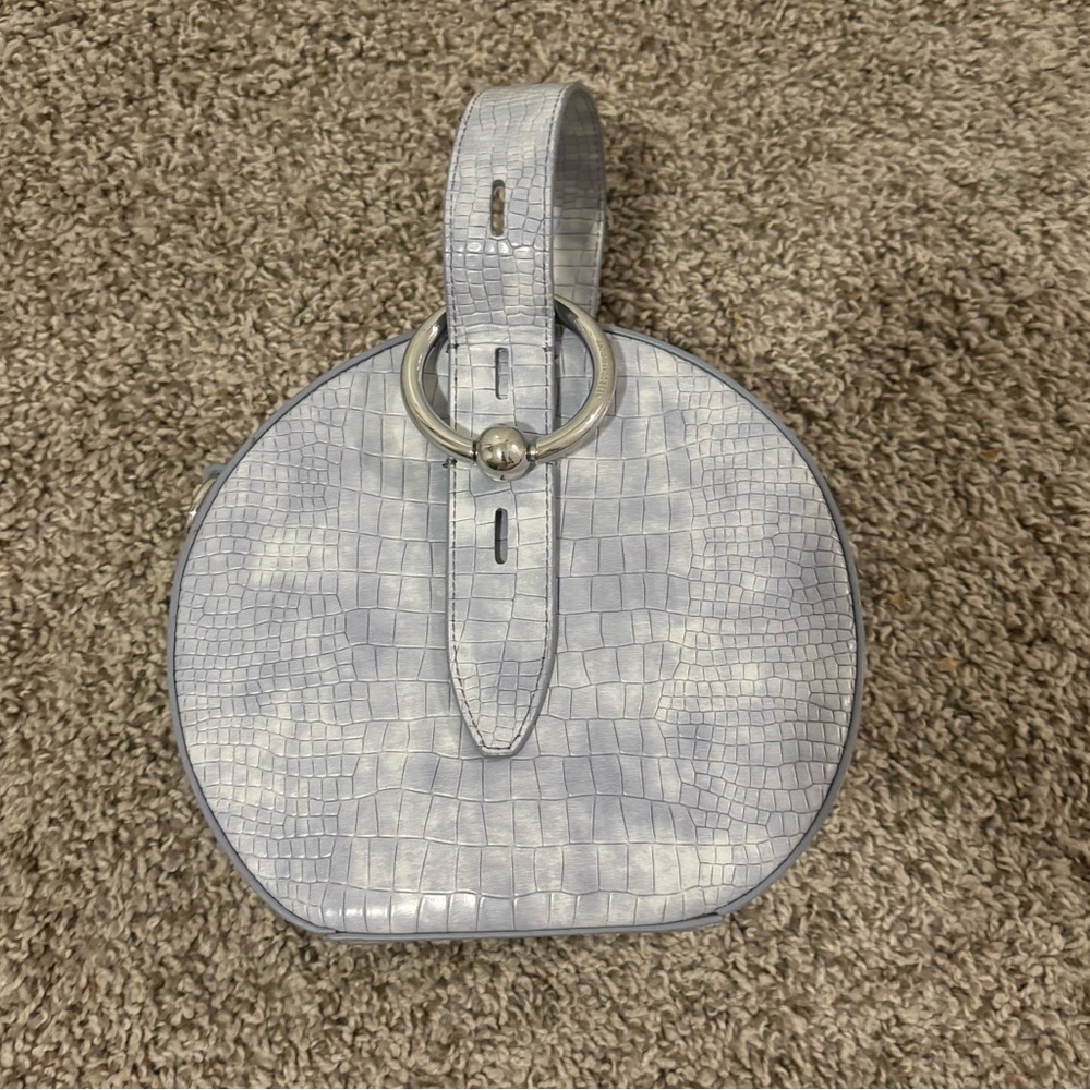 Rebecca Minkoff Kate Circle Bag smoky blue and silver